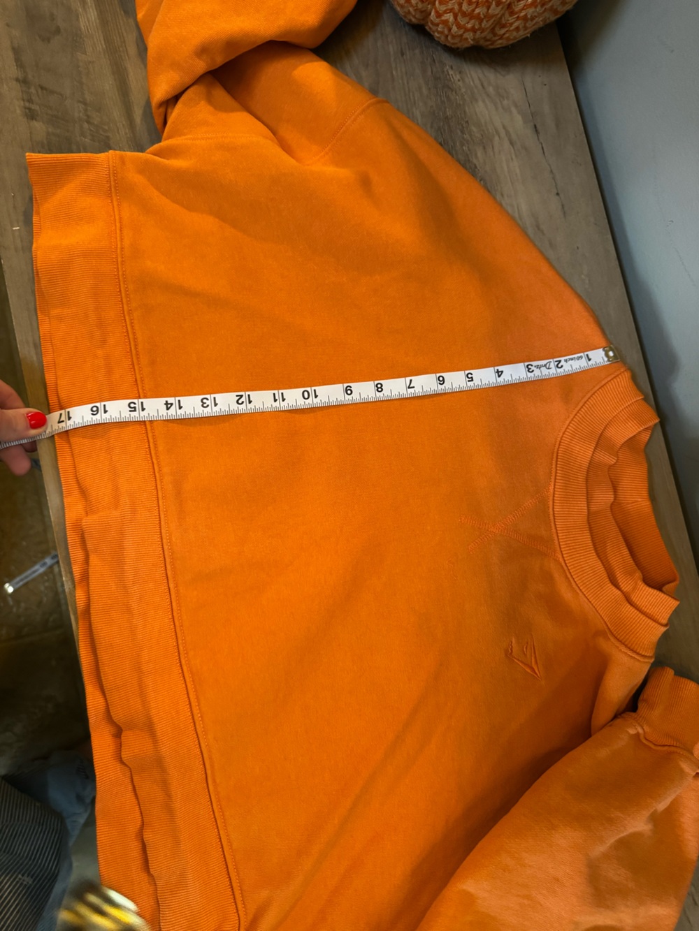 Gymshark Orange Ribbed Cropped Sweatshirt - Picture 6 of 6